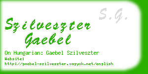 szilveszter gaebel business card